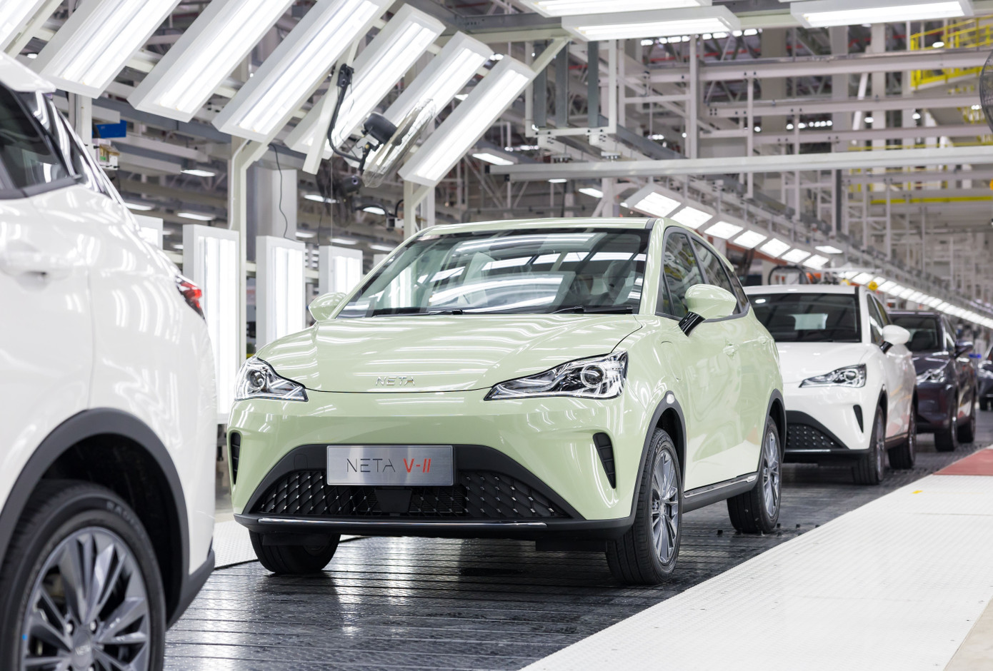 Dây chuyền lắp ráp xe điện Neta tại Thái Lan. Dây chuyền lắp ráp xe điện Neta tại Thái Lan.