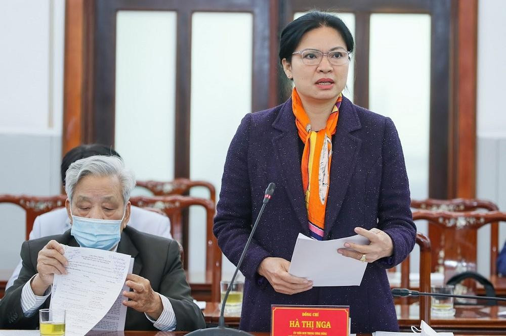 Bà Hà Thị Nga - Chủ tịch Hội Liên hiệp Phụ nữ Việt Nam