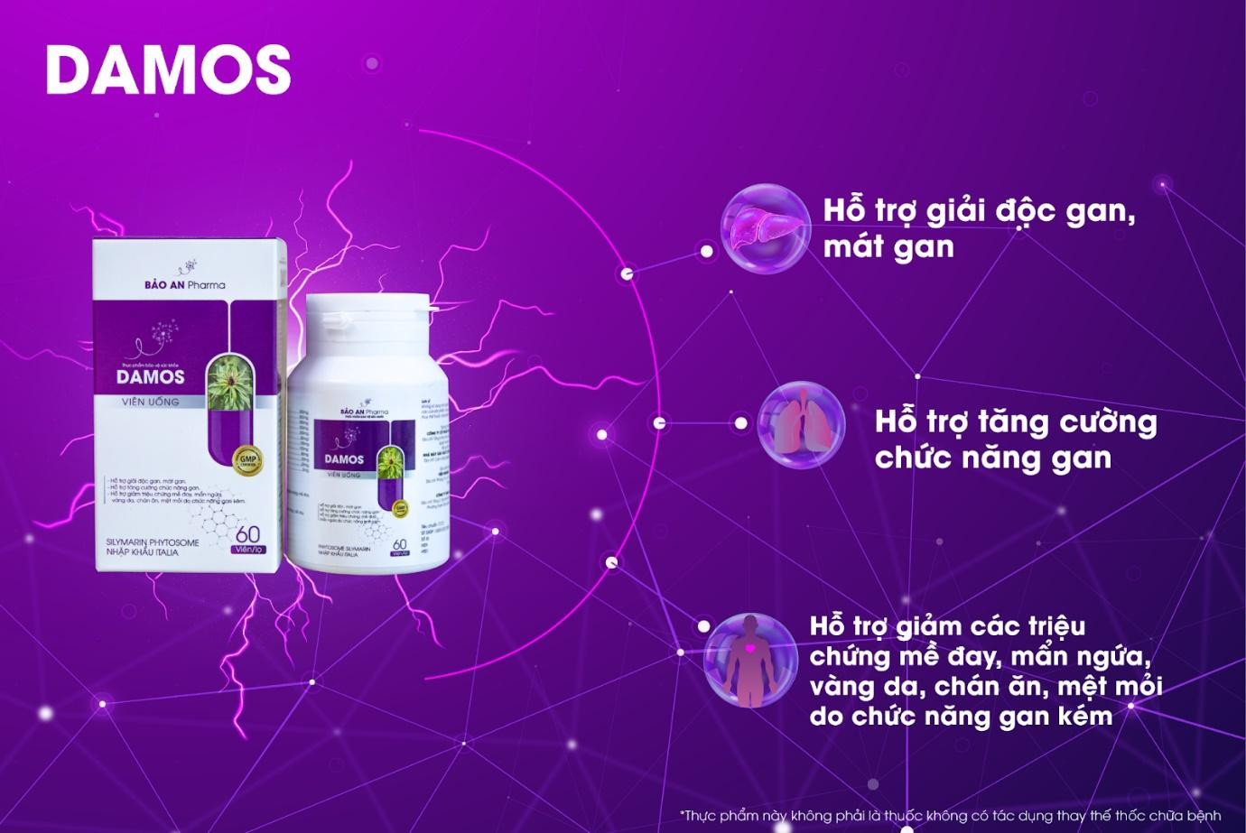 Công dụng hiệu quả của TPBVSK Damos