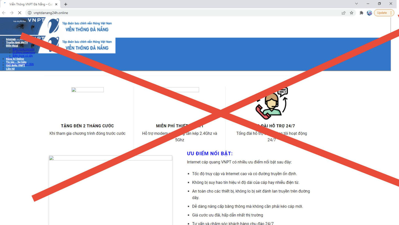 website giả mạo VNPT website giả mạo VNPT