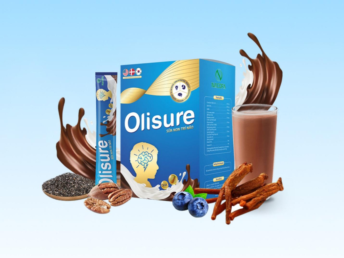 Sữa non trí não Olisure hỗ trợ tăng cường khả năng ghi nhớ, tiếp thu, tập trung cho trẻ