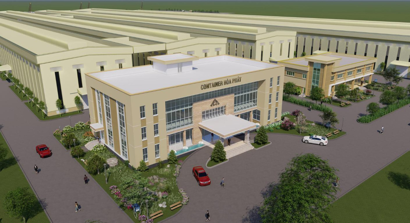 Phối cảnh Nhà máy sản xuất container Hòa Phát