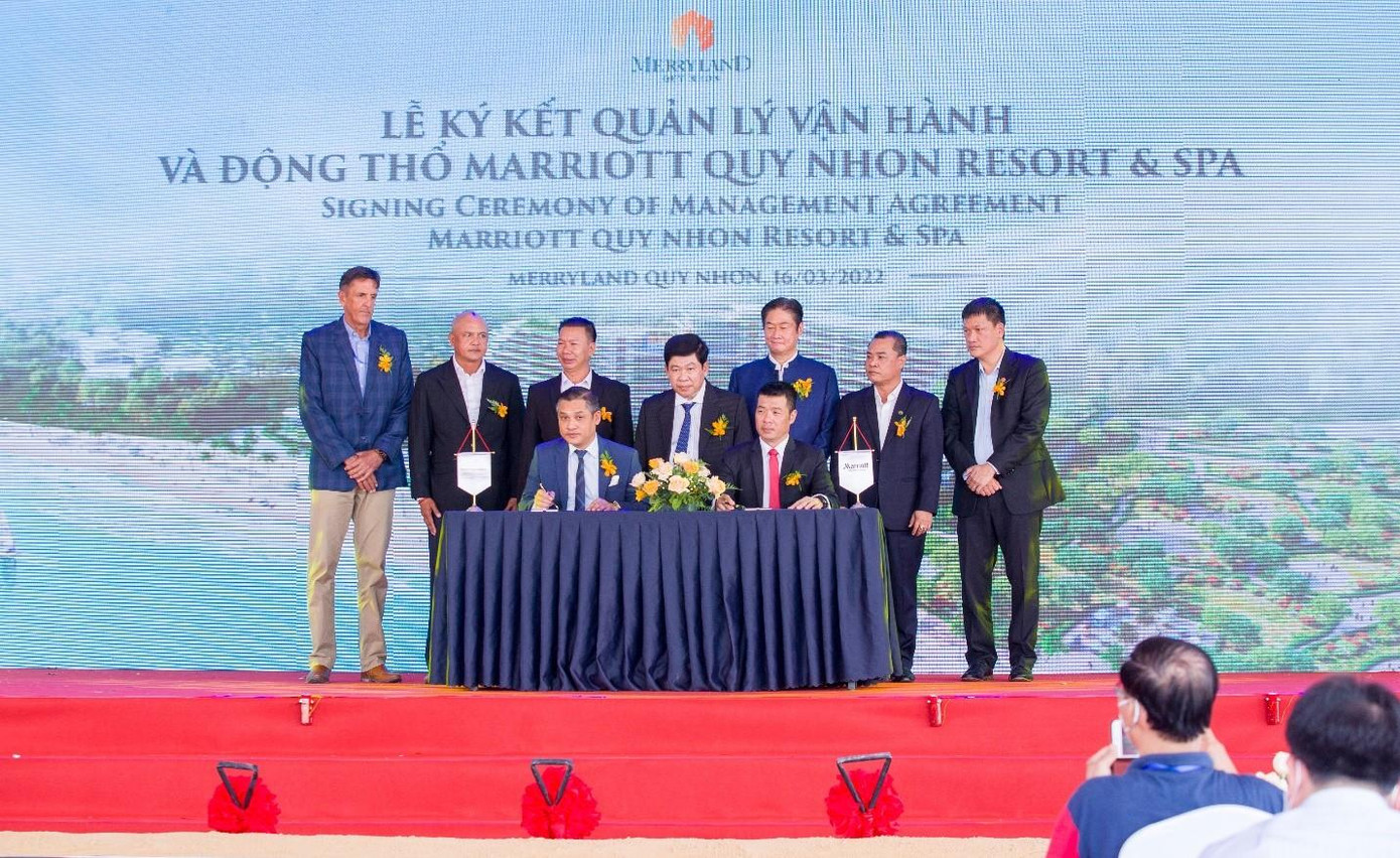 Tập đoàn Hưng Thịnh cùng Tập đoàn Marriott International đã ký kết quản lý vận hành và động thổ Marriott Quy Nhon Resort &amp; Spa.