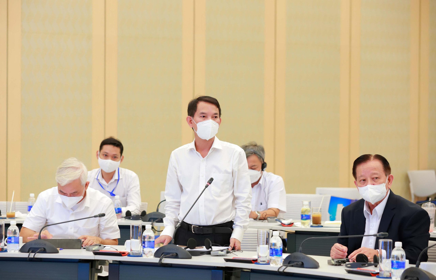 Ông Mai Bá Trước, Giám đốc Sở Kế hoạch và Đầu tư phát biểu tại hội thảo