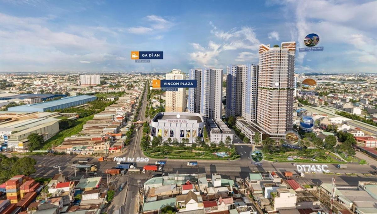 Các căn hộ cao cấp tại Dĩ An có vị trí tốt luôn được nhà đầu tư quan tâm