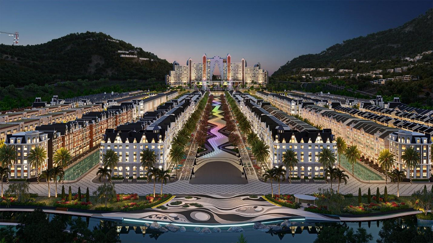 Những dãy Bizhouse với hơn 50 mẫu kiến trúc được lấy cảm hứng từ Tây sang Đông nằm trong phân khu Canal District.