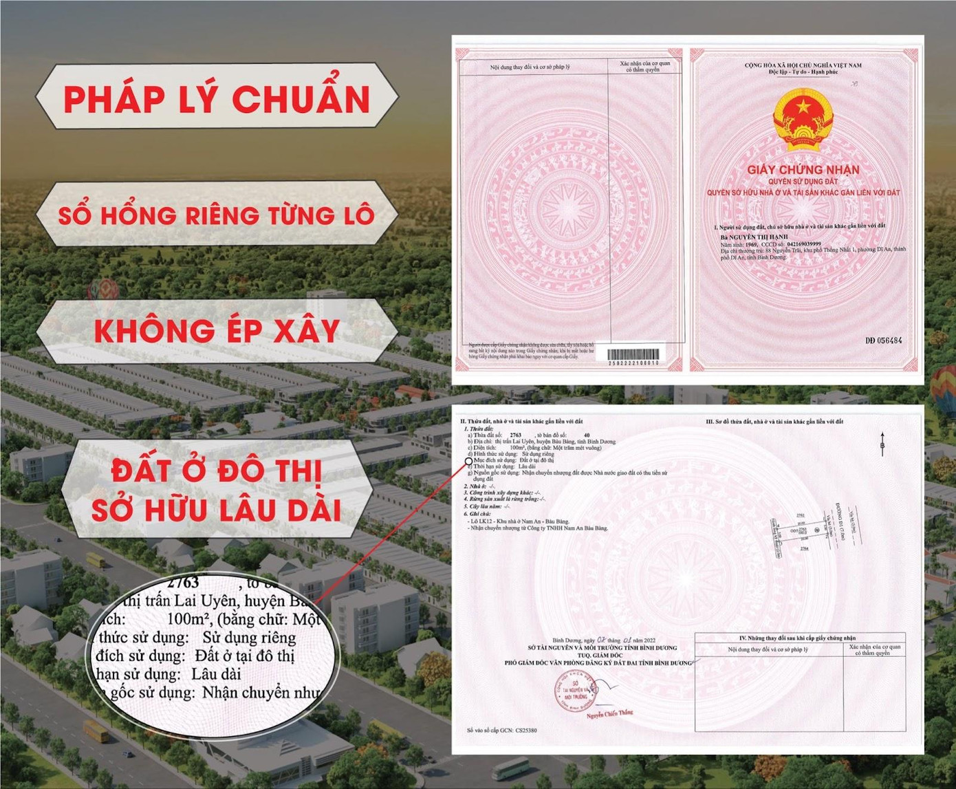 Pháp lý chuẩn chỉ, sở hữu sổ hồng riêng
