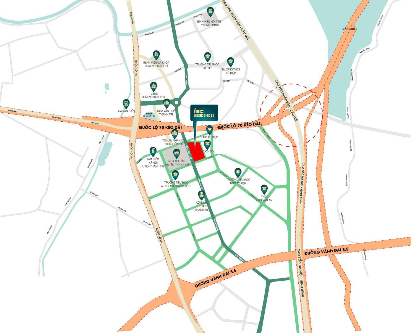 Vị trí “vàng” của dự án IEC Residences