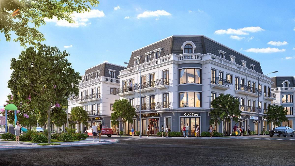 Vincom Shophouse Điện Biên có kiến trúc hiện đại, ấn tượng, giúp nâng tầm đẳng cấp chủ sở hữu