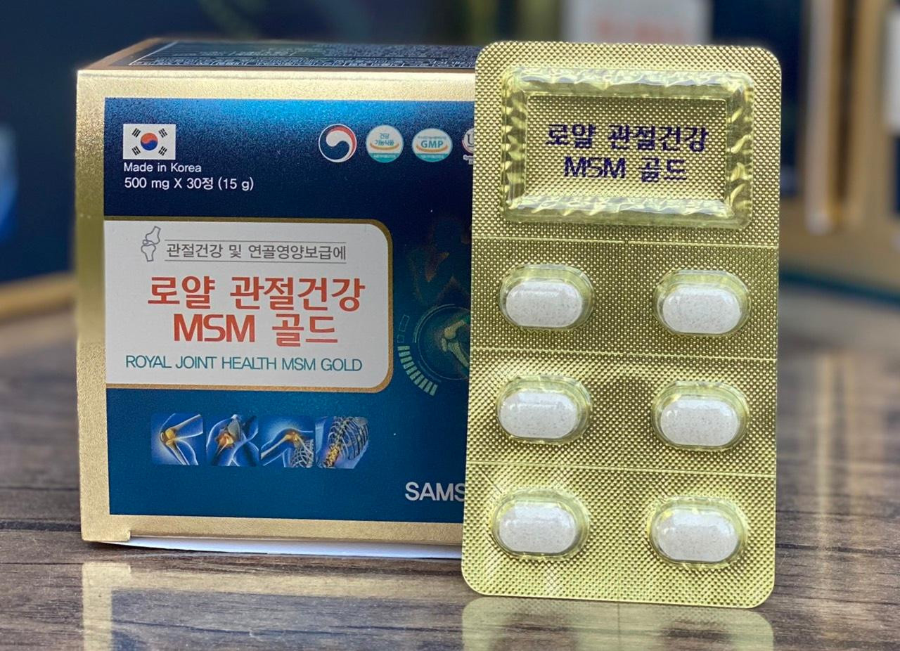 Royal Joint Health MSM Gold được sản xuất và nhập khẩu chính hãng từHàn Quốc. Royal Joint Health MSM Gold được sản xuất và nhập khẩu chính hãng từHàn Quốc.