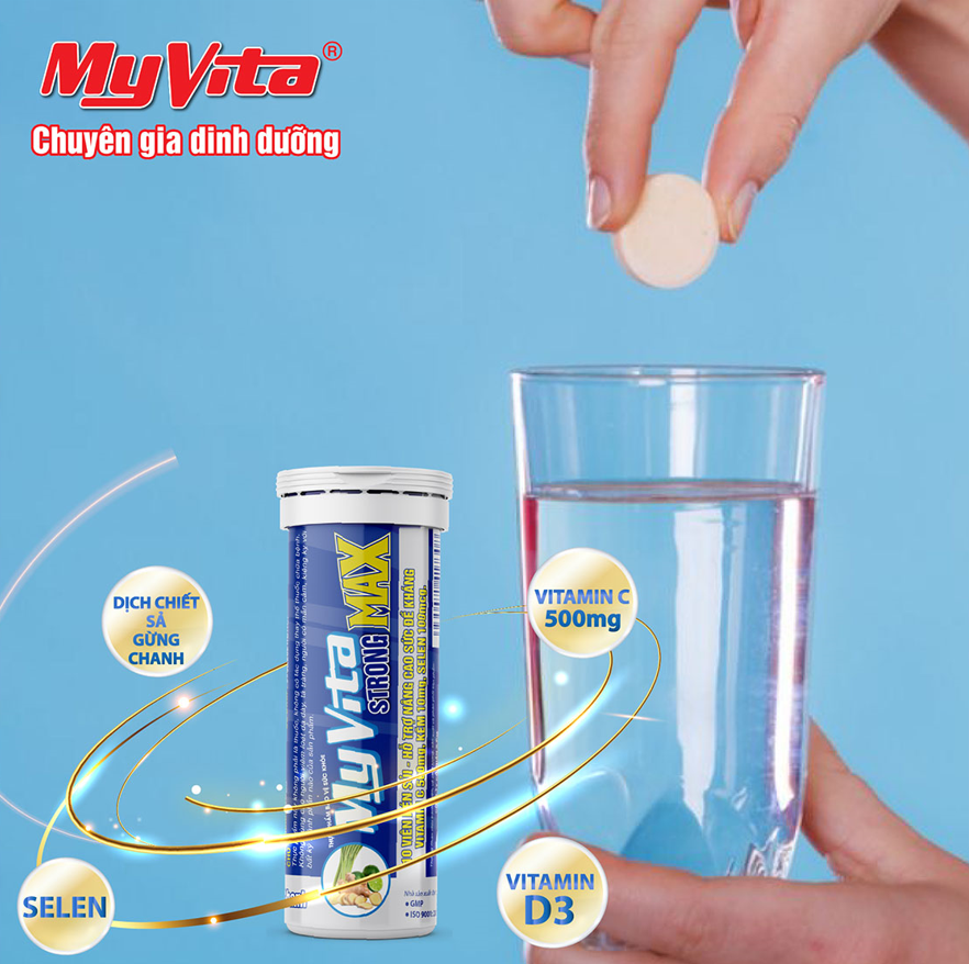 Thực phẩm bảo vệ sức khỏe như vitamin C sủi là “trợ thủ” đắc lực giúp tăng cường sức đề kháng