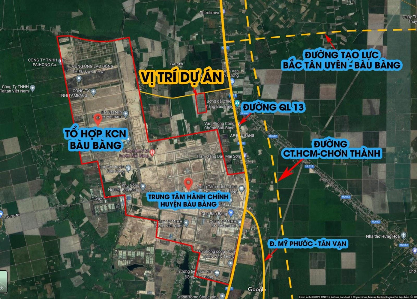 Vị trí kết nối của dự án