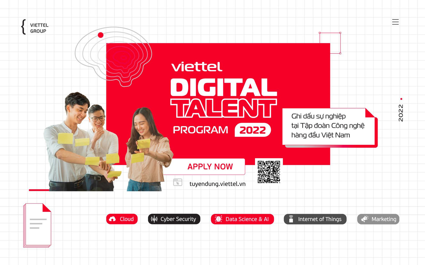 Vòng tuyển sinh của Viettel Digital Talent 2022 sẽ kéo dài dến hết 31/3/2022.