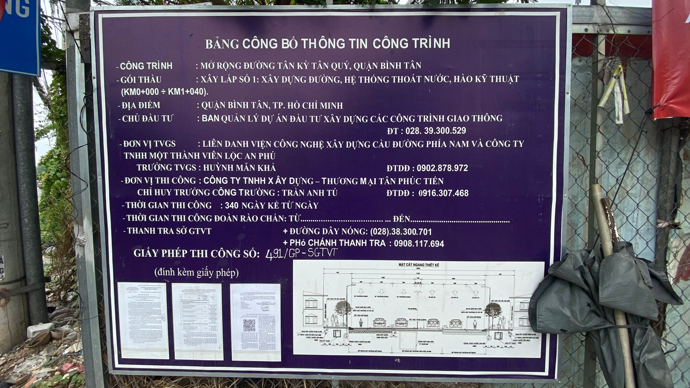 Tháng 3 năm nay, dự án mở rộng đường Tân Kỳ Tân Quý (đoạn qua địa bàn quận Bình Tân) đã được khởi công. Tháng 3 năm nay, dự án mở rộng đường Tân Kỳ Tân Quý (đoạn qua địa bàn quận Bình Tân) đã được khởi công.