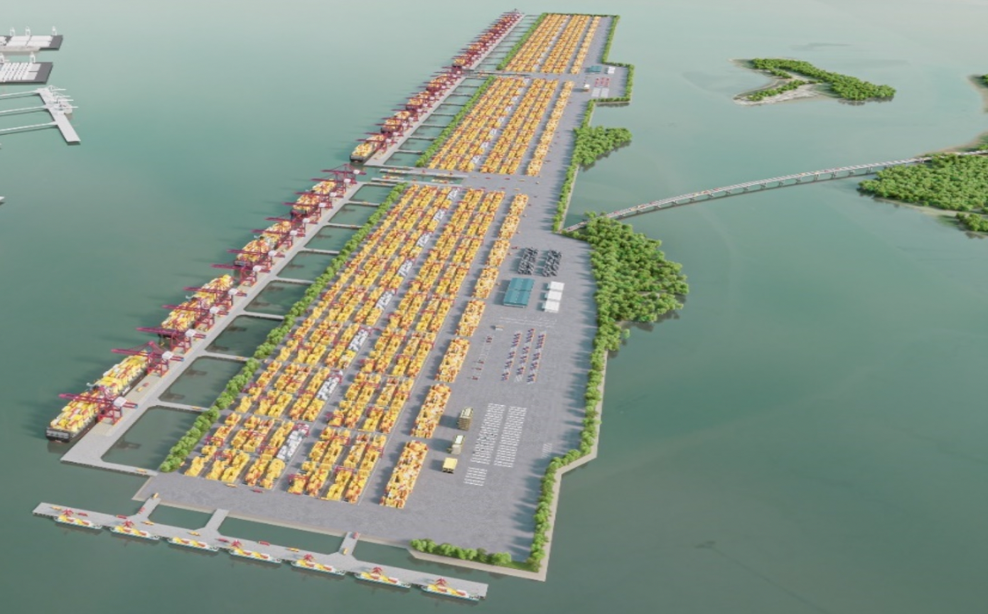 Phối cảnh dự án Cảng trung chuyển quốc tế Cần Giờ. Nguồn: Porcoast