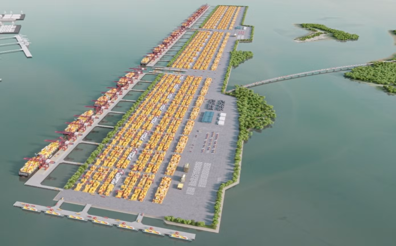 Phối cảnh dự án Cảng trung chuyển quốc tế Cần Giờ. Nguồn: Porcoast
