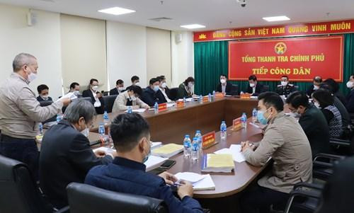 Toàn cảnh cuộc tiếp công dân thuộc tổ 18E phường Vĩnh Tuy, quận Hai Bà Trưng, thành phố Hà Nội. Ảnh: L.A.