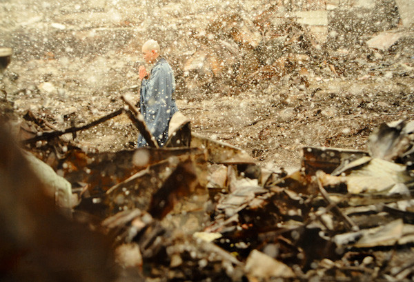 Cầu nguyện tại thị trấn Yamada, tỉnh Iwate