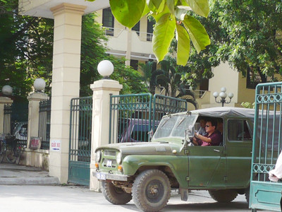 Được quy định không sử dụng Uaz nhưng thời gian qua TTĐTLX của ĐH PCCC vẫn dùng xe này dạy học viên. Ảnh: Anh Trọng