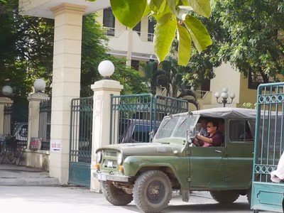 Được quy định không sử dụng Uaz nhưng thời gian qua TTĐTLX của ĐH PCCC vẫn dùng xe này dạy học viên. Ảnh: Anh Trọng