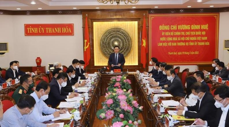 Chủ tịch Quốc hội Vương Đình Huệ làm việc với Ban Thường vụ Tỉnh ủy Thanh Hóa Chủ tịch Quốc hội Vương Đình Huệ làm việc với Ban Thường vụ Tỉnh ủy Thanh Hóa