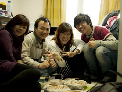 Du học sinh Việt Nam tại Hà Lan đón Tết. Ảnh: Thanh Tùng (từ Hà Lan)