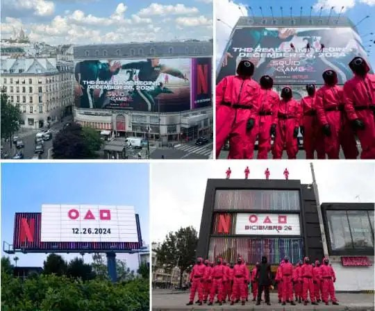 Squid Game đã tổ chức các buổi biểu diễn bất ngờ tại 6 quốc gia, bao gồm Hàn Quốc, Pháp, Hoa Kỳ, Colombia, Argentina và Ấn Độ. Squid Game đã tổ chức các buổi biểu diễn bất ngờ tại 6 quốc gia, bao gồm Hàn Quốc, Pháp, Hoa Kỳ, Colombia, Argentina và Ấn Độ.