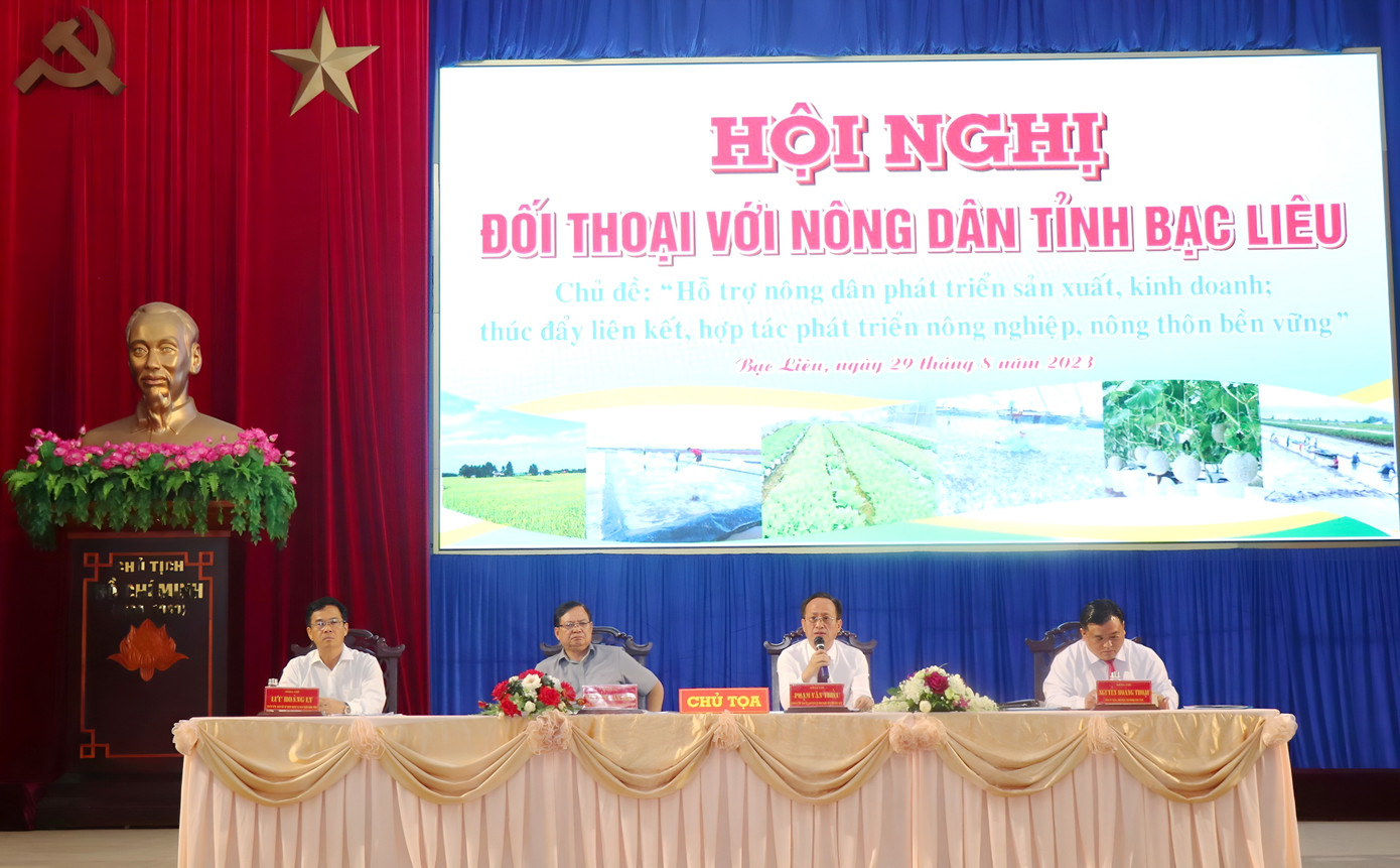 Hội nghị đối thoại với nông dân tỉnh Bạc Liêu. Hội nghị đối thoại với nông dân tỉnh Bạc Liêu.