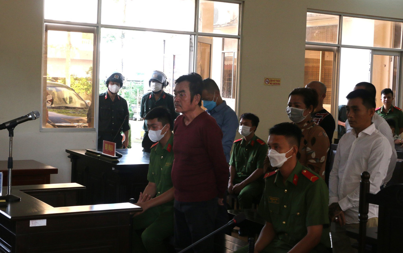 Ngô Việt Em tại toà sơ thẩm. Ngô Việt Em tại toà sơ thẩm.