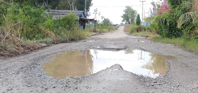 Tuyến đường đê đông - Vĩnh Thịnh, tỉnh Bạc Liêu đang xuống cấp nghiêm trọng. Tuyến đường đê đông - Vĩnh Thịnh, tỉnh Bạc Liêu đang xuống cấp nghiêm trọng.