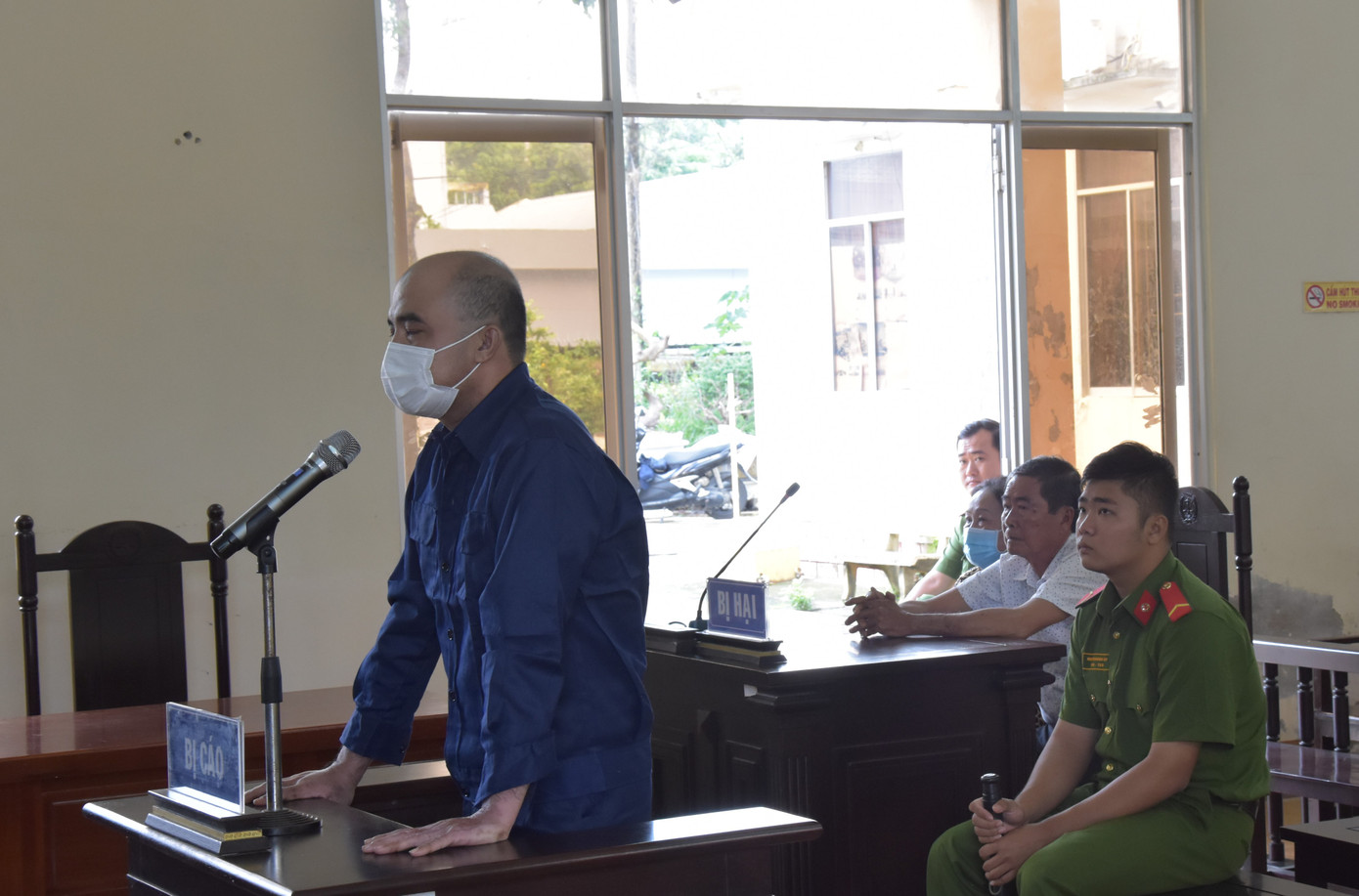 Bị cáo Khanh tại phiên toà sơ thẩm.