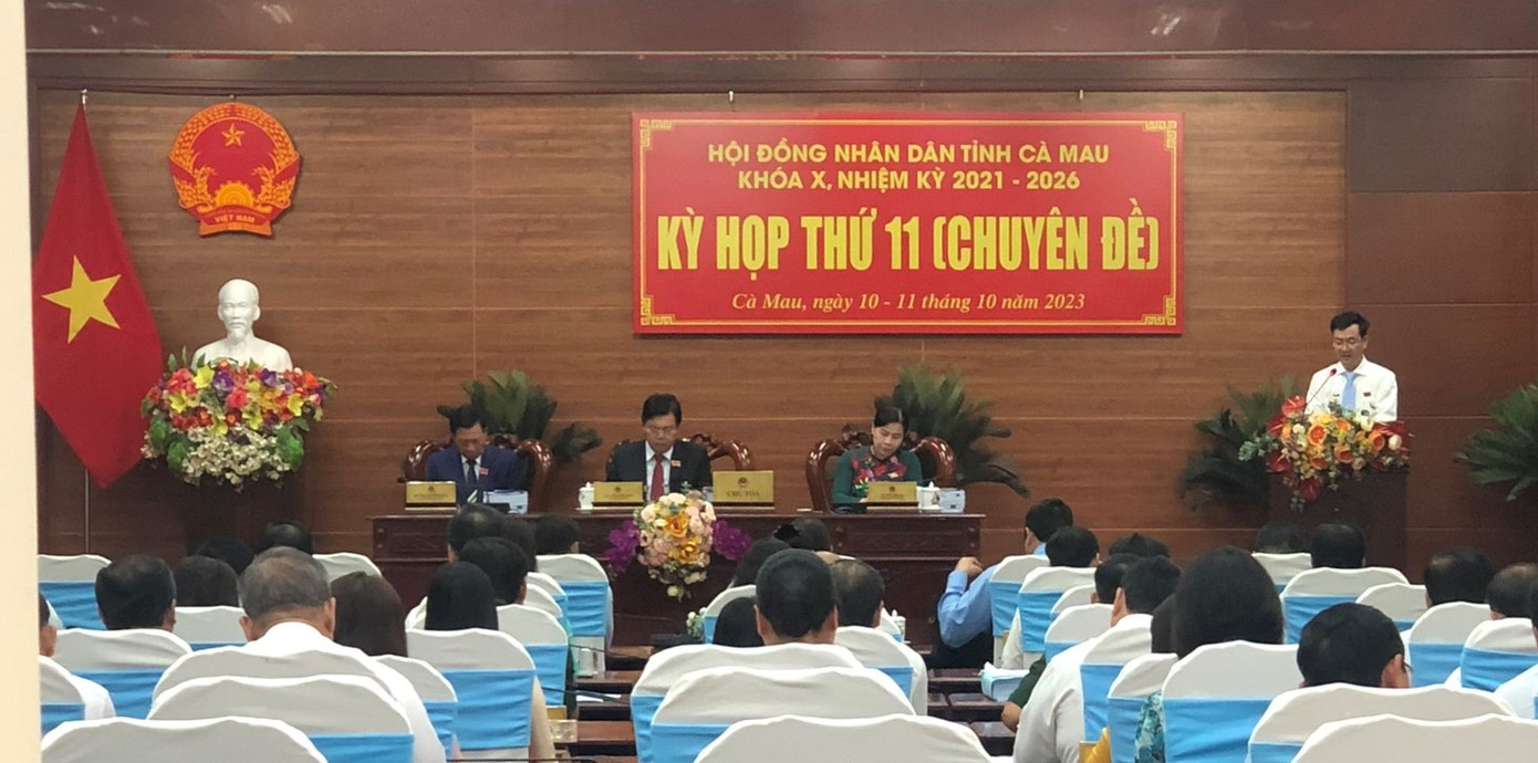 Kỳ họp thứ 11 (chuyên đề) HĐND tỉnh Cà Mau khoá X, nhiệm kỳ 2021 - 2026. Kỳ họp thứ 11 (chuyên đề) HĐND tỉnh Cà Mau khoá X, nhiệm kỳ 2021 - 2026.