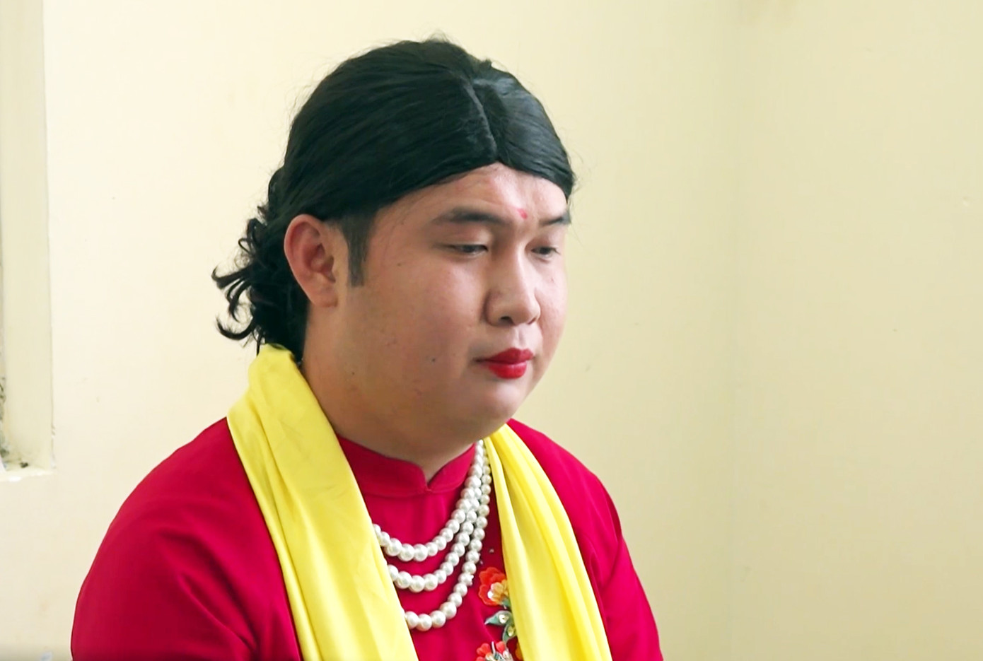 Lê Đại Vũ tại cơ quan công an. Ảnh: Hoàng Giang.