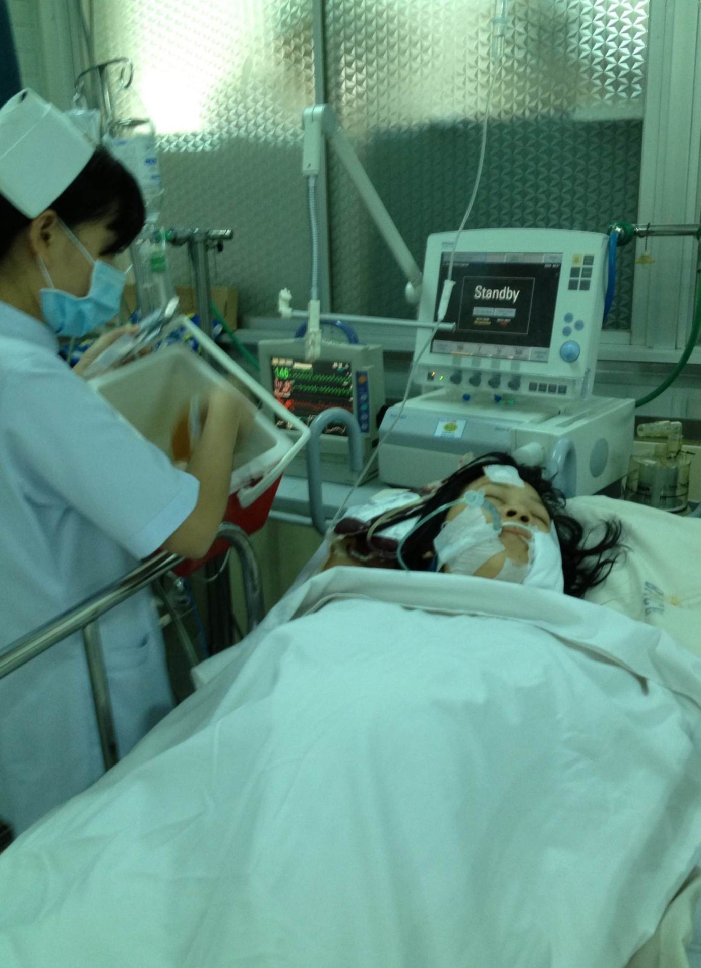 Nạn nhân đang được điều trị tại bệnh viện Chợ Rẫy