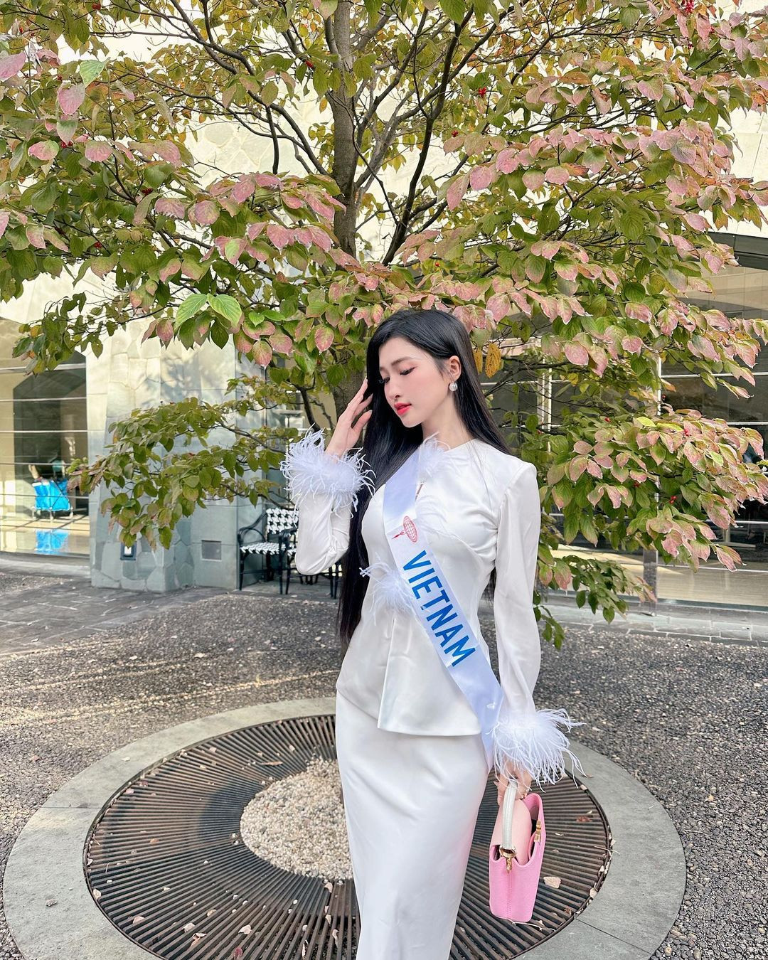 Hình ảnh Á hậu Phương Nhi tại cuộc thi Hoa hậu Quốc tế 2023.