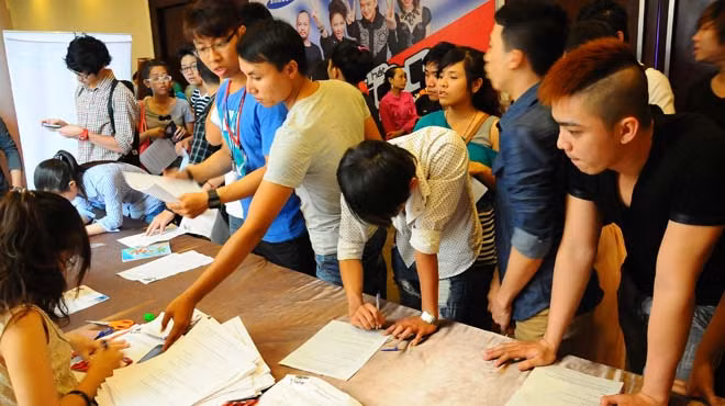Các thí sinh sẽ đăng ký trực tiếp khi đến sơ tuyển