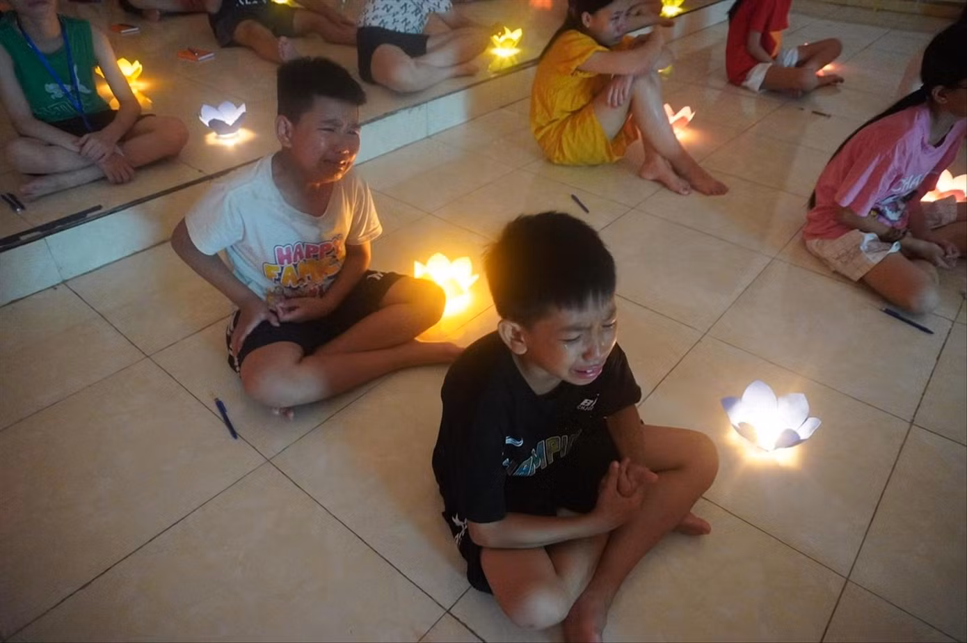 Các “chiến sĩ nhí” đã bật khóc trong đêm nói về tình cảm gia đình
