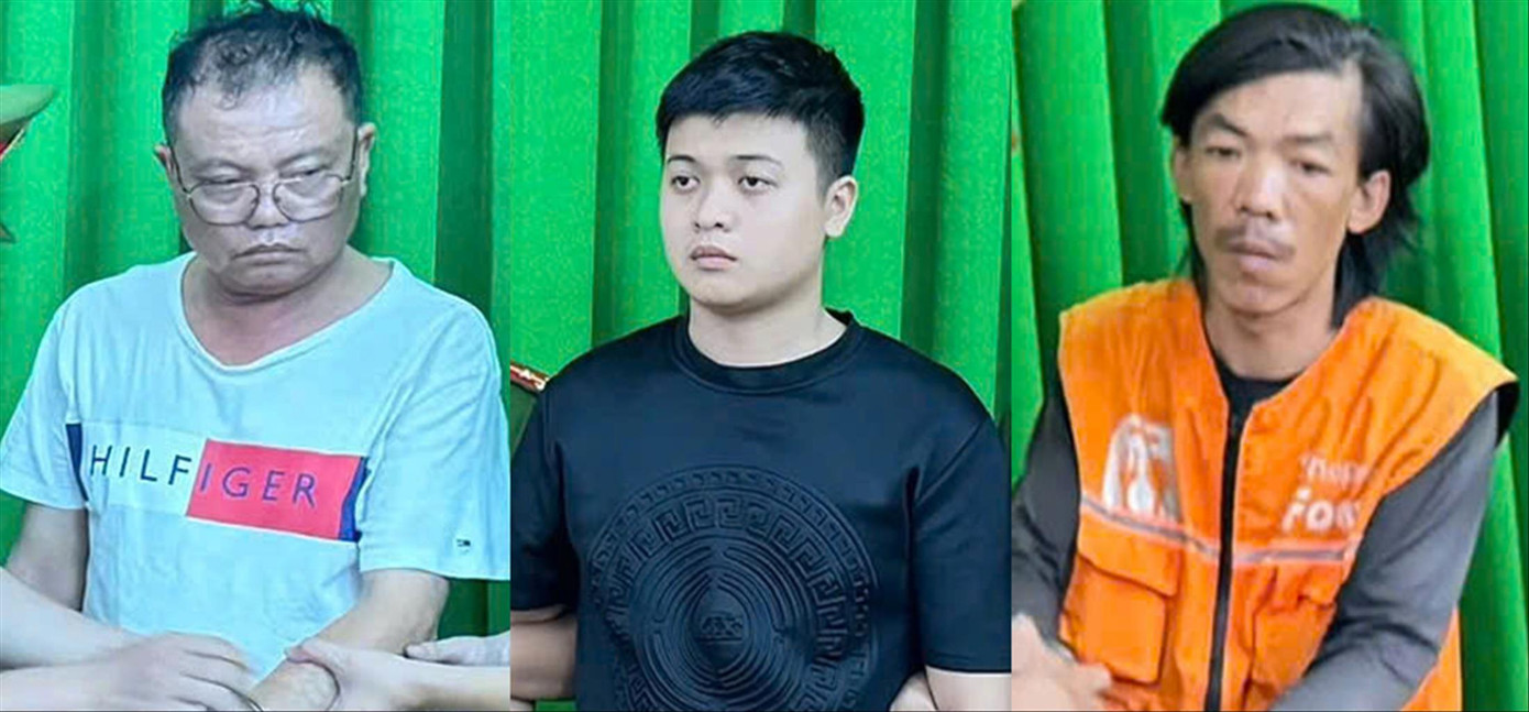 Từ trái qua, ông Bằng, Niên và Hiền bị Cơ quan cảnh sát điều tra Công an quận 3 ( TPHCM) khởi tố về tội gây rối trật tự công cộng. Ảnh: Công an cung cấp