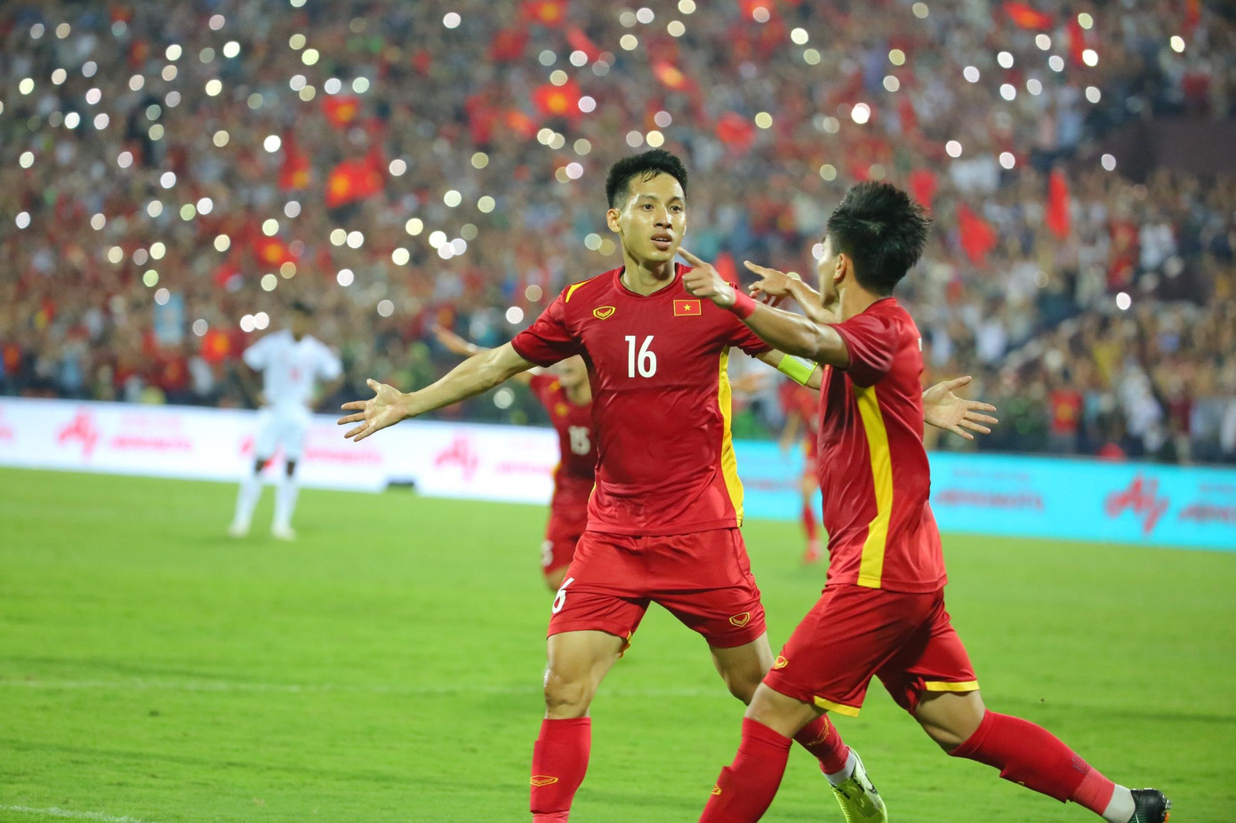 Bàn thắng của Hùng Dũng đã mở toang cửa vào bán kết với U23 Việt Nam. Ảnh: Trọng Tài Bàn thắng của Hùng Dũng đã mở toang cửa vào bán kết với U23 Việt Nam. Ảnh: Trọng Tài