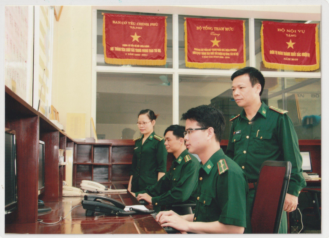 Kíp trực cơ yếu tại Sở chỉ huy Bộ Tư Lệnh Bộ đội Biên Phòng