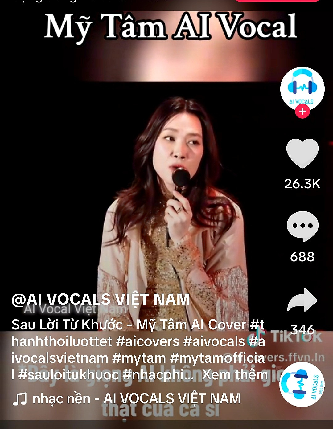 Hình ảnh trên clip AI bắt chước giọng Mỹ Tâm Hình ảnh trên clip AI bắt chước giọng Mỹ Tâm