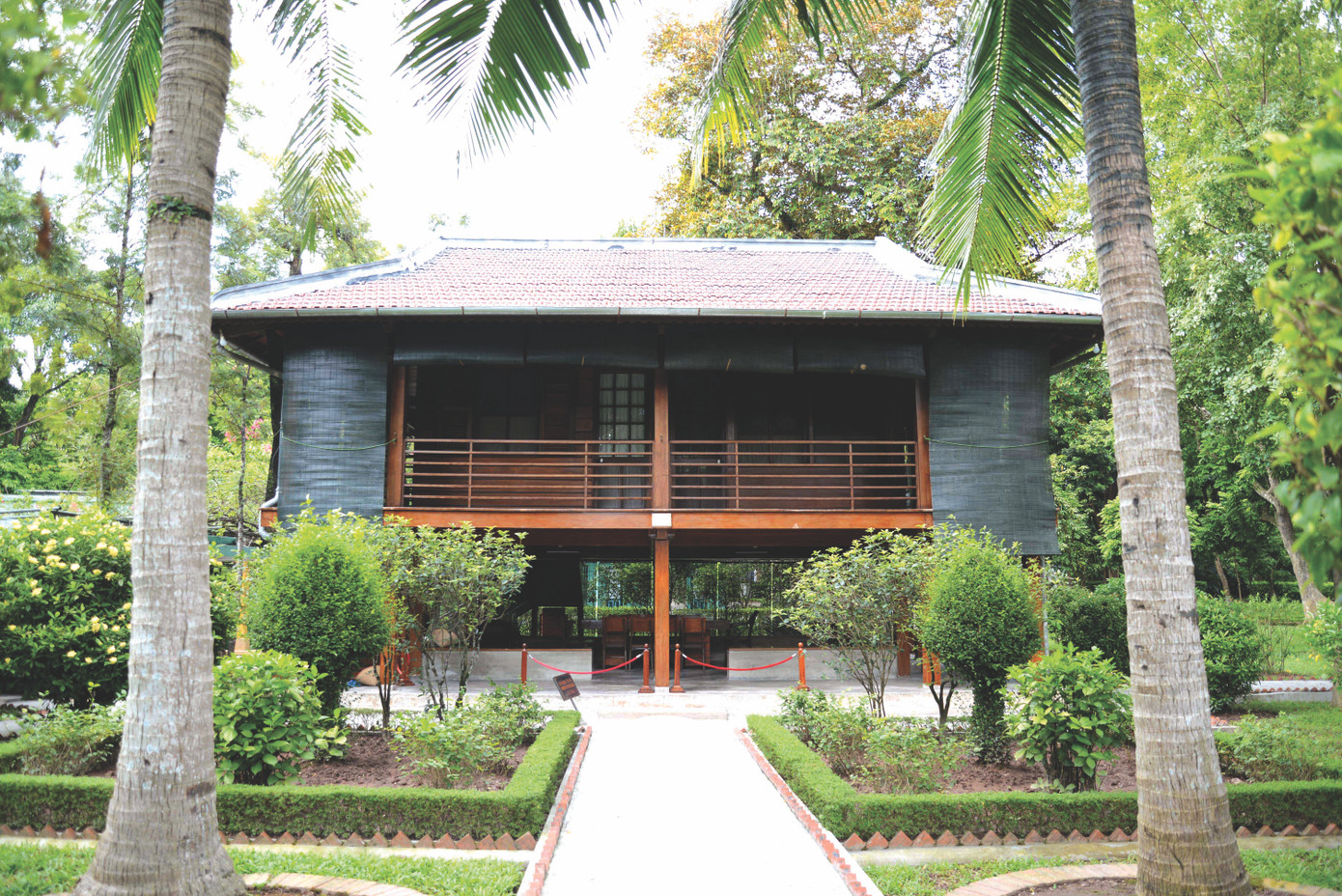 Nhà sàn Bác Hồ. Ảnh: Khu di tích Chủ tịch Hồ Chí Minh tại Phủ Chủ tịch cung cấp.