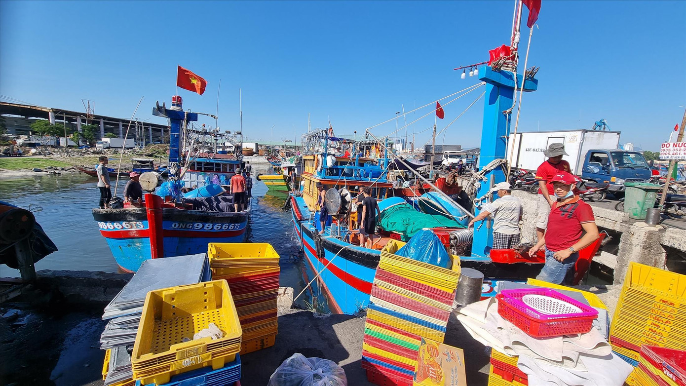 Tàu cá công suất nhỏ tất bật chuẩn bị ra khơi Ảnh: Thanh Trần Tàu cá công suất nhỏ tất bật chuẩn bị ra khơi Ảnh: Thanh Trần