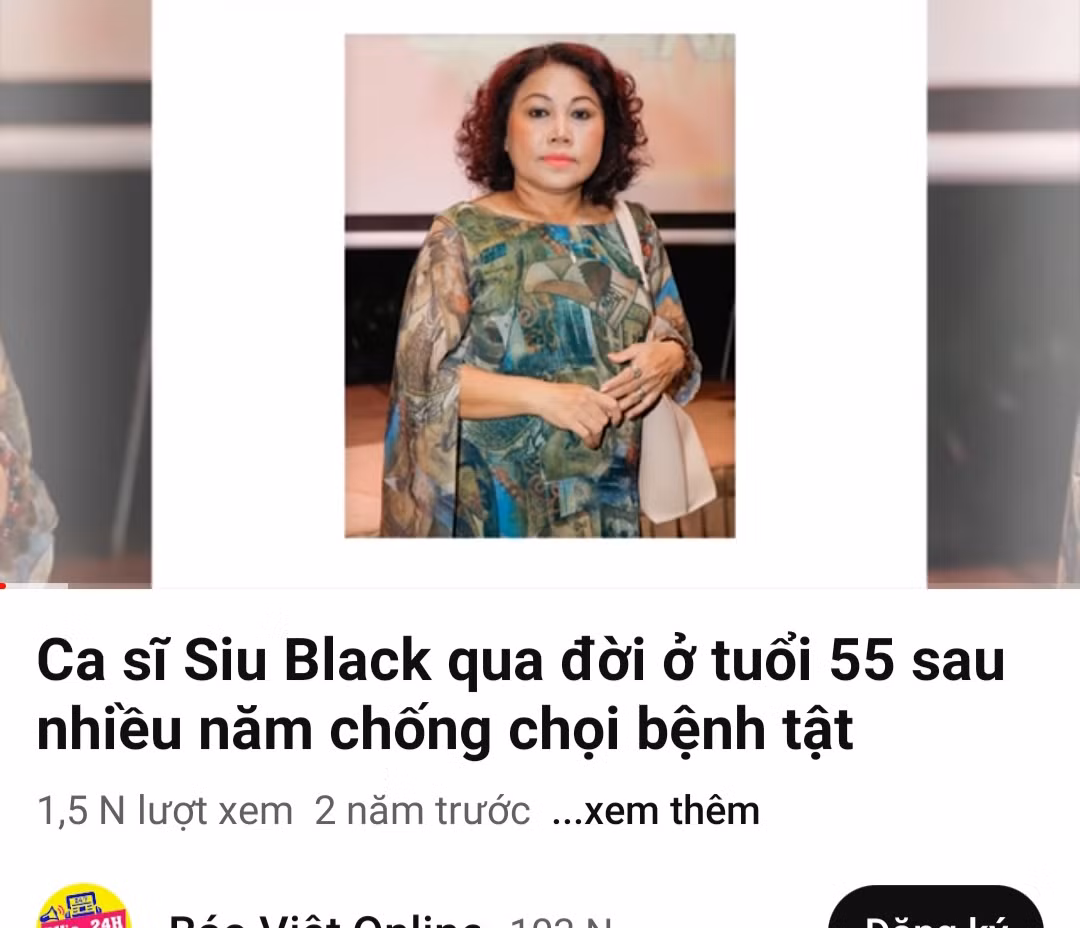 Tin đồn Siu Black qua đời