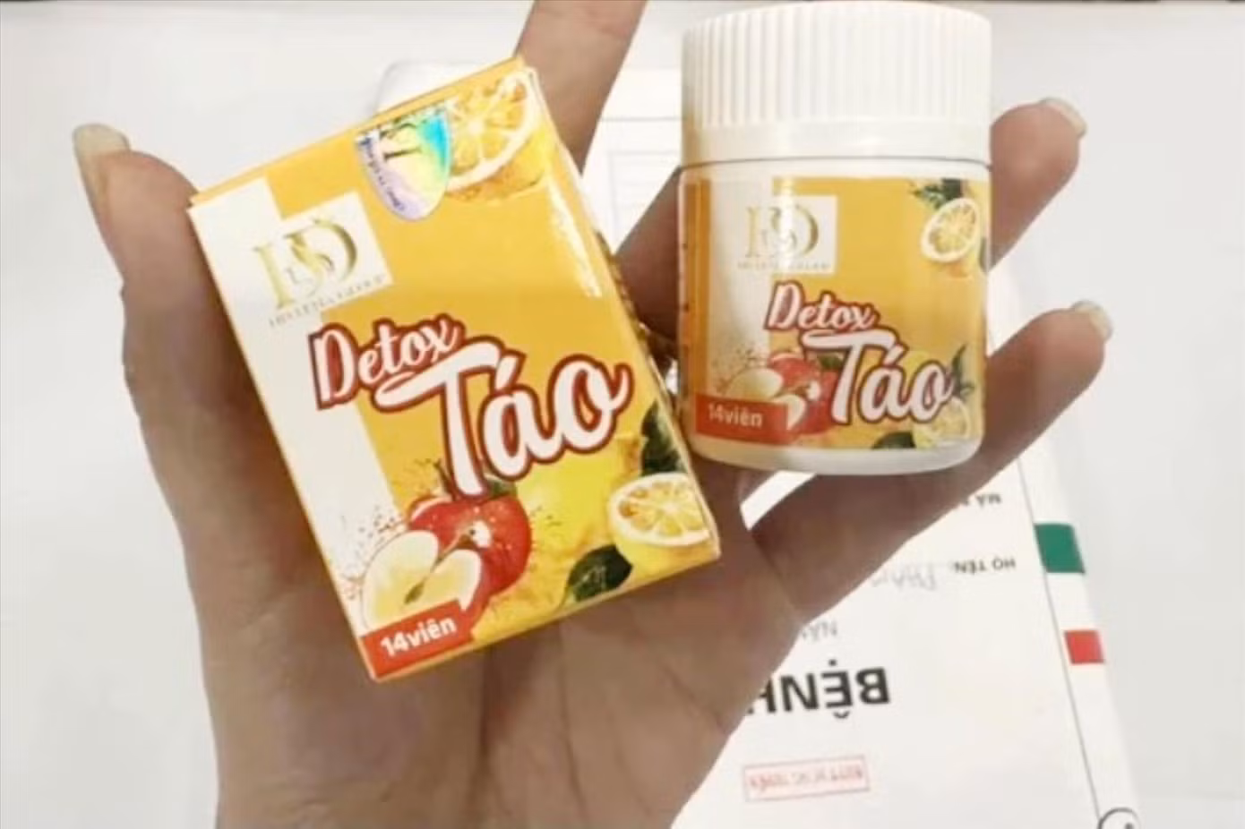 Sản phẩm Detox Táo chứa chất cấm mà bệnh nhân sử dụng
