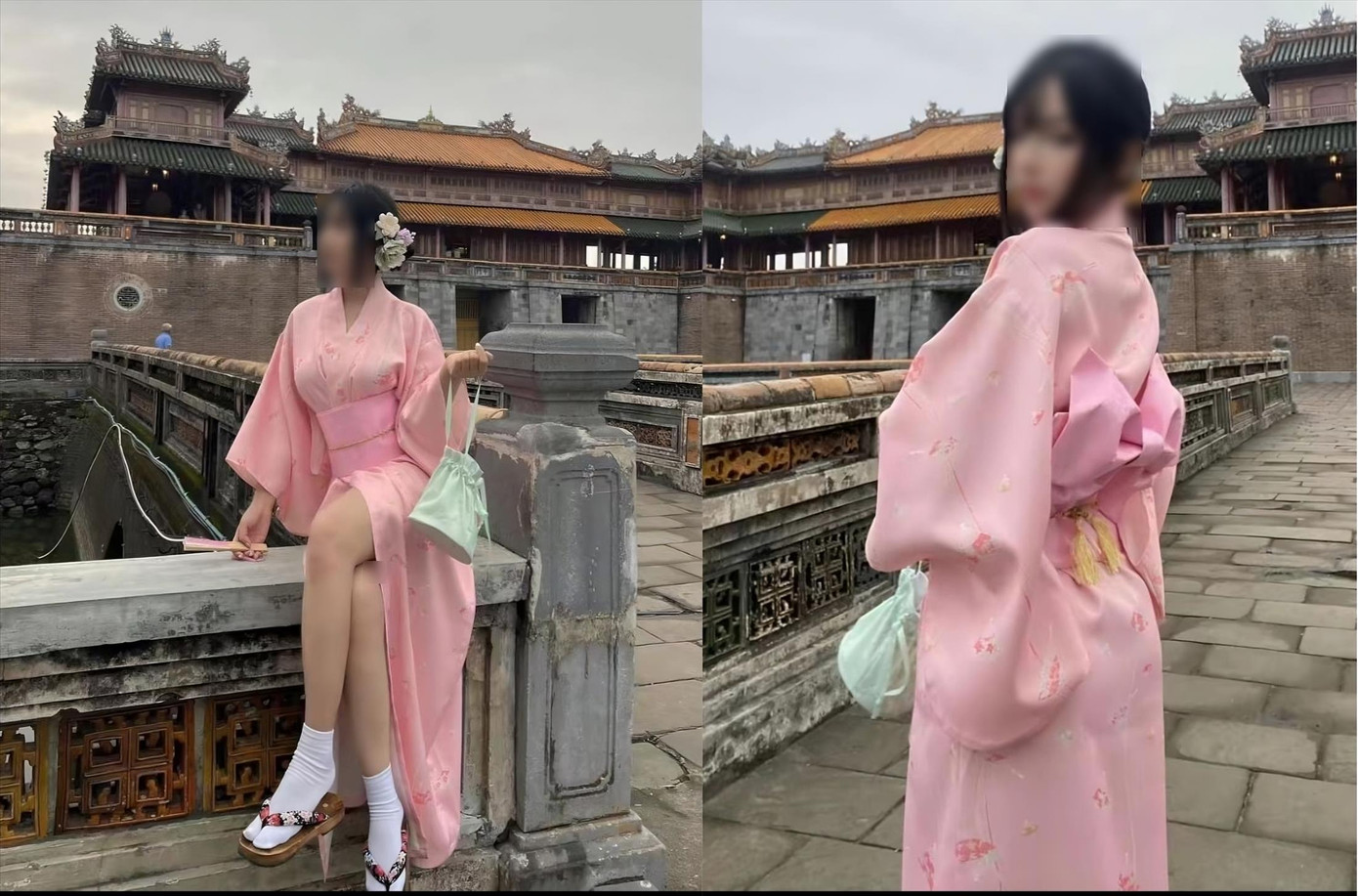 Hình ảnh quảng bá trang phục truyền thống Nhật Bản tại cố đô Huế gây tranh cãi