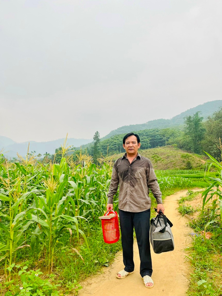 Diễn viên Quang Tèo trong một cảnh phim