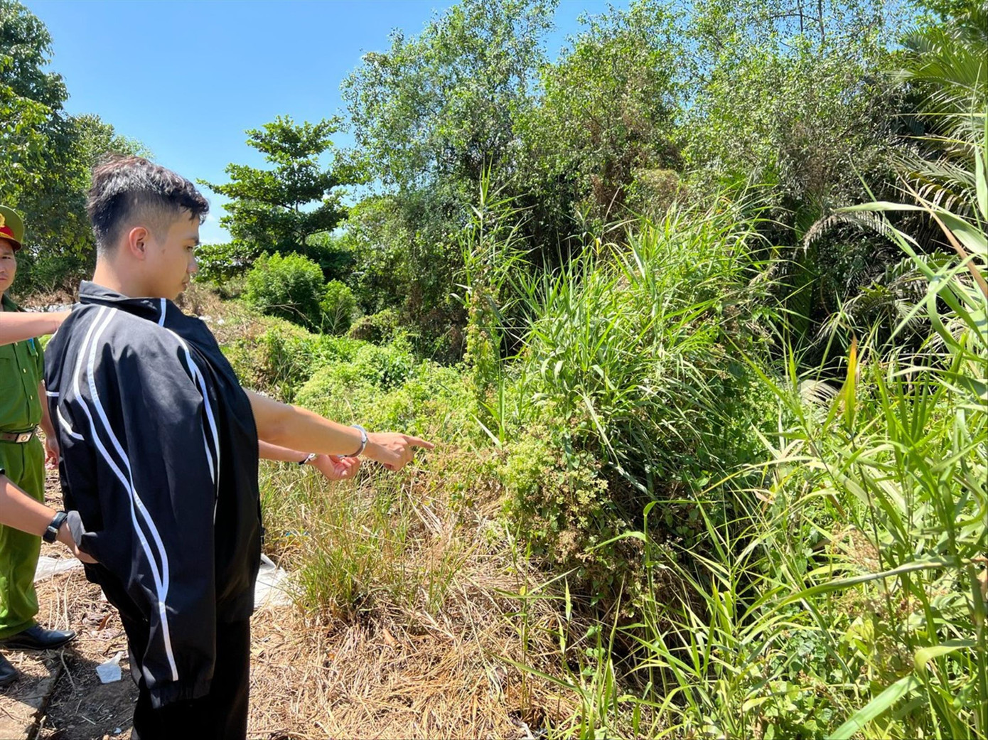 Vị trí Khoa vứt thi thể nạn nhân để phi tangẢnh: Công an cung cấp