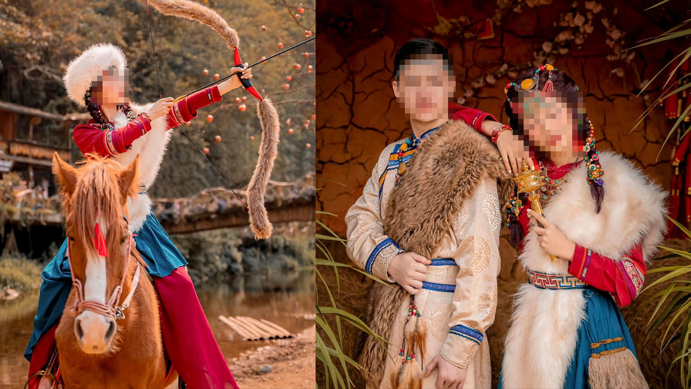 Dịch vụ chụp ảnh theo phong cách Mông Cổ ở bản Cát Cát hút khách du lịch nhưng dấy lên lo ngại làm phai nhạt bản sắc dân tộc Dịch vụ chụp ảnh theo phong cách Mông Cổ ở bản Cát Cát hút khách du lịch nhưng dấy lên lo ngại làm phai nhạt bản sắc dân tộc