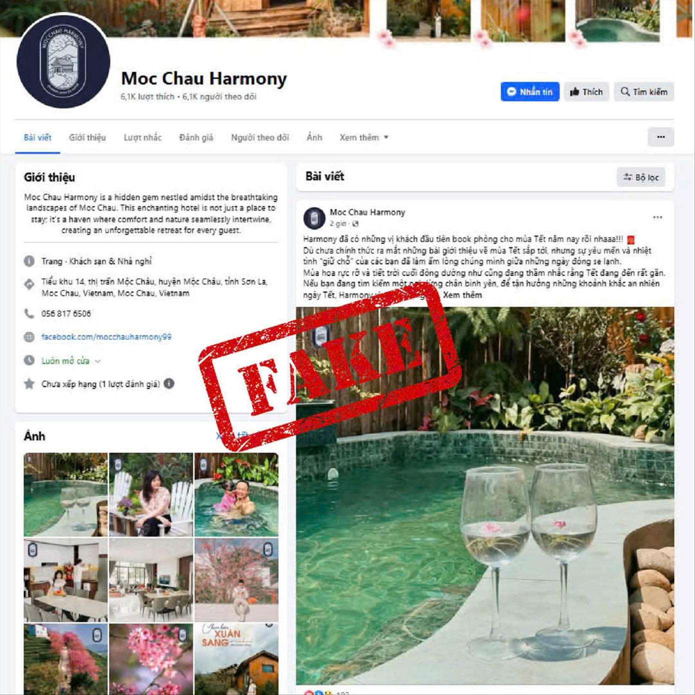 Nhiều du khách sập bẫy lừa đảo khi đặt phòng qua fanpage giả mạo